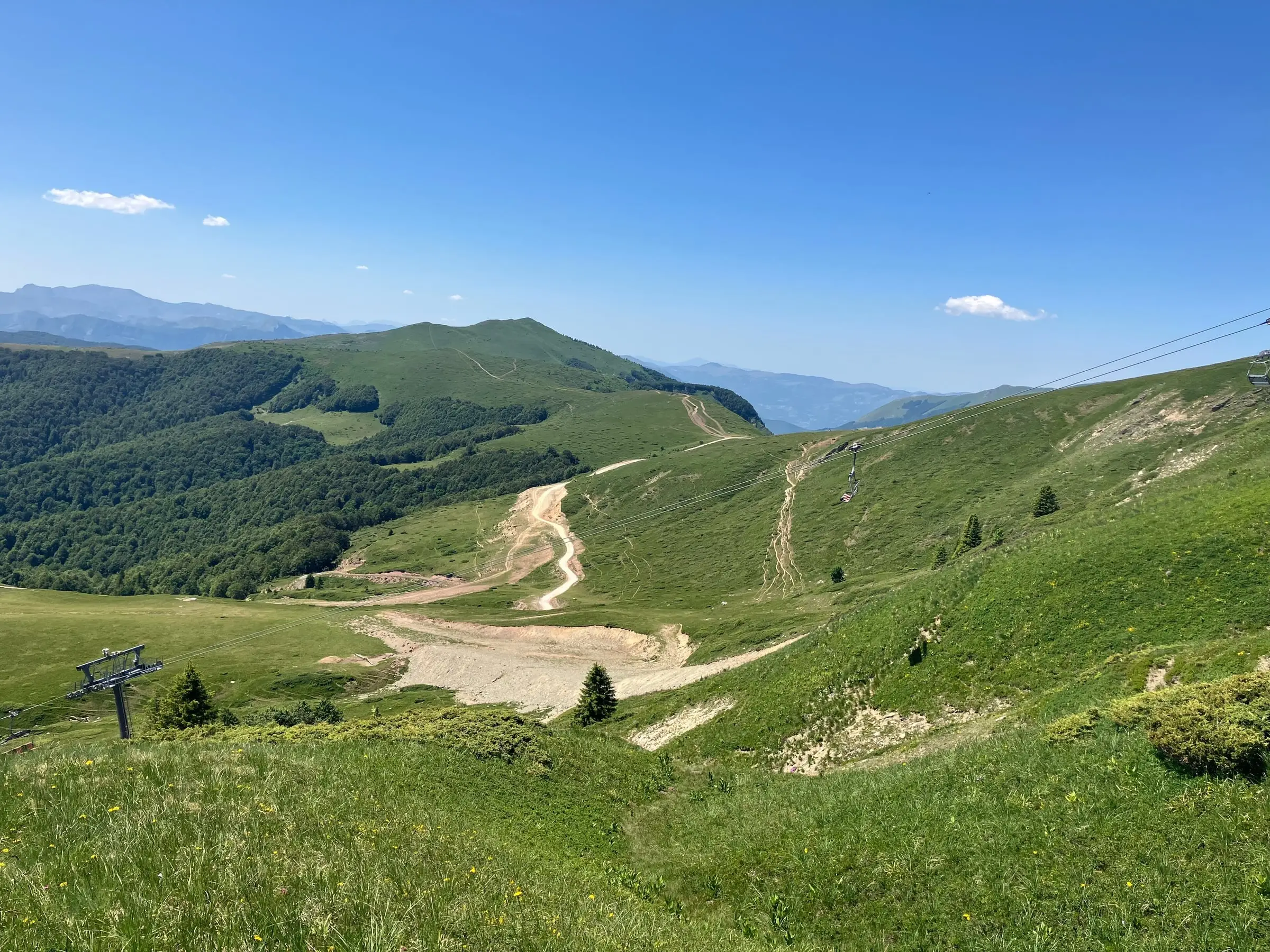 Chairlift at Kolašin 1600 ski resort in summer