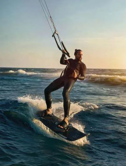 Kite surfing at Long Beach, Ulcinj Municipality